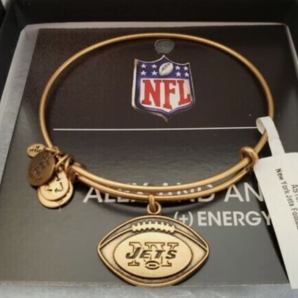 Alex and Ani Gold NFL NY Jets Expandable Bangle Bracelet